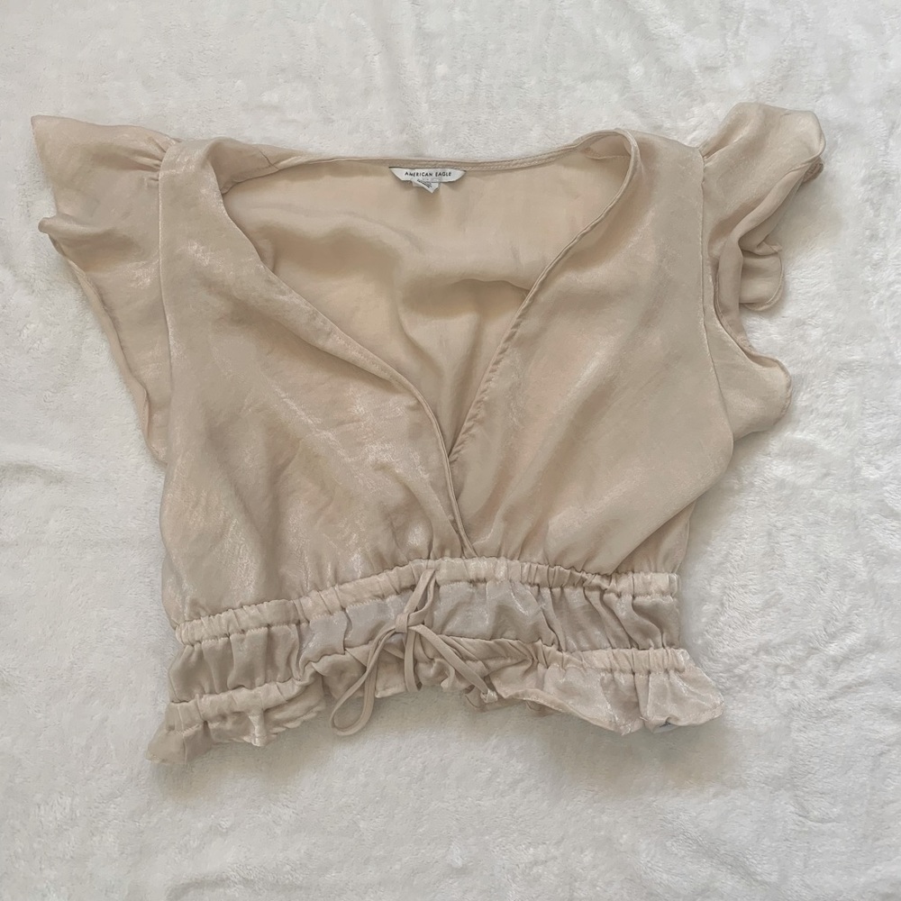 cream crop top